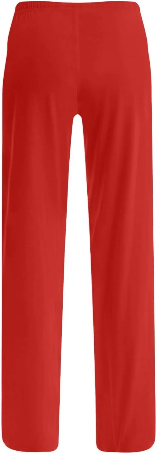 Women's Stretchy Straight Leg Dress Work Pants Business Office Casual Slacks with Pockets, S-3XL